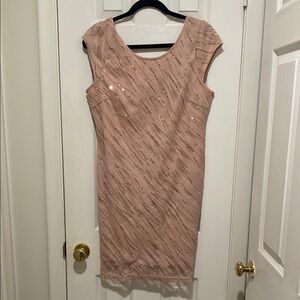 Chic Blush Sequin Mini Dress